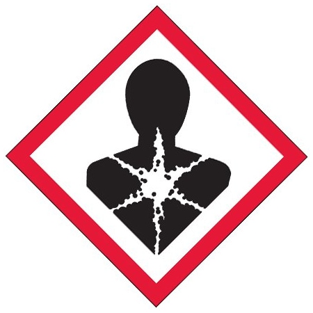 Bsc Preferred 1 x 1'' Pictogram - Health Hazard Labels DL4139